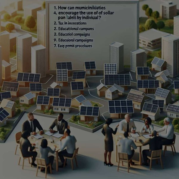 Comment les municipalités peuvent-elles encourager l'utilisation de panneaux solaires chez les particuliers ?